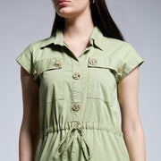 Lazy Utility Shirt Dress
